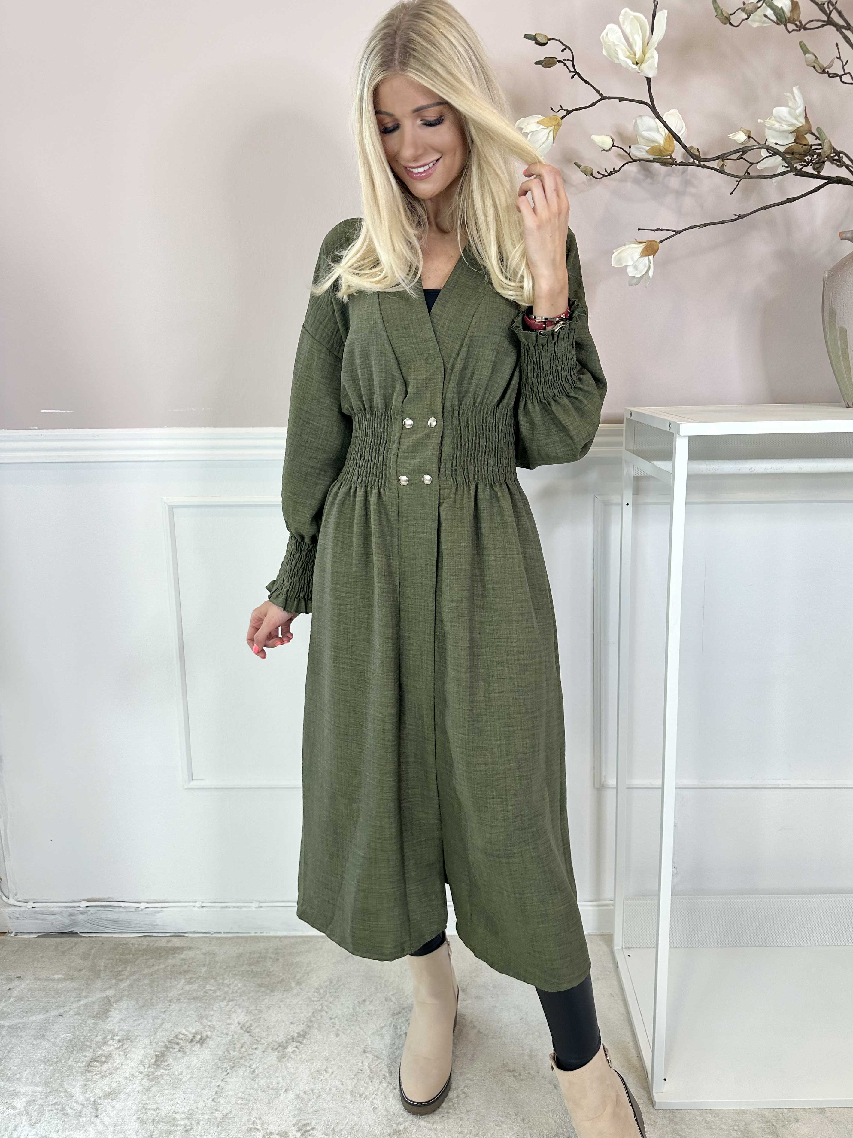 Samara - Sød kjole med smock og knapper